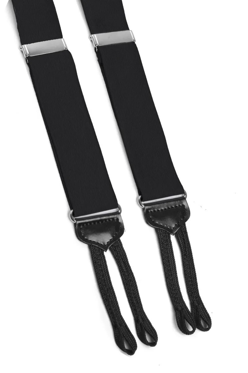 Silk Ribbed Suspenders