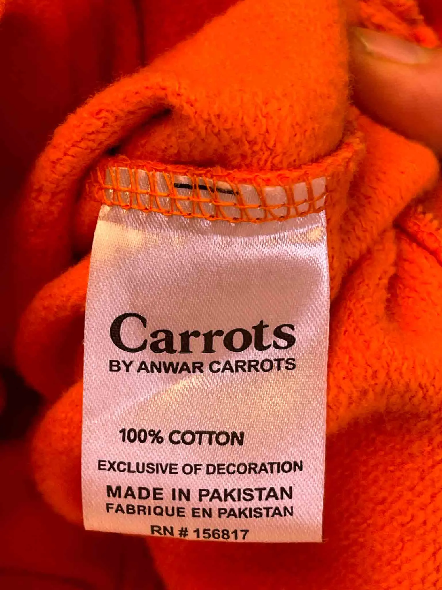 Size L | Anwar Carrots Zip Up Hoodie Jumper