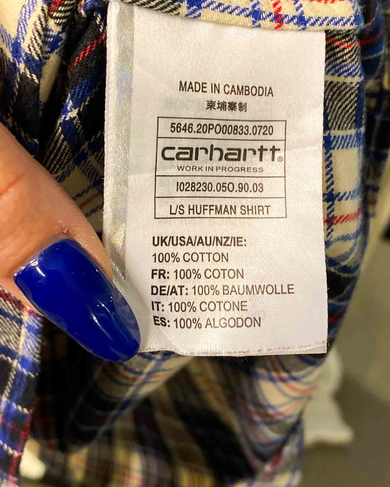 Size L | Carhartt Plaid Flannel Shirt