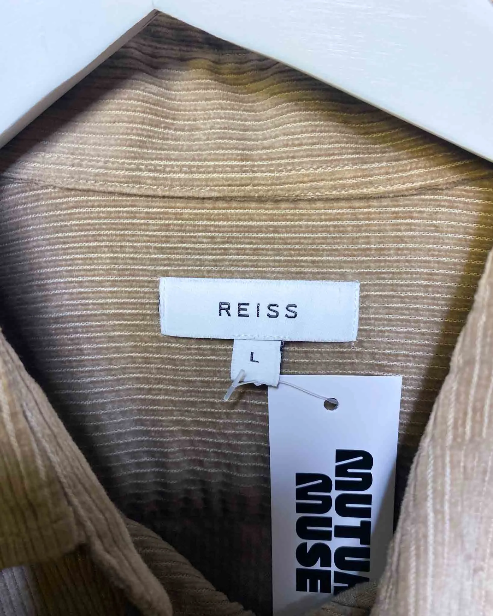 Size L | Reiss Cotton Corduroy Shirt