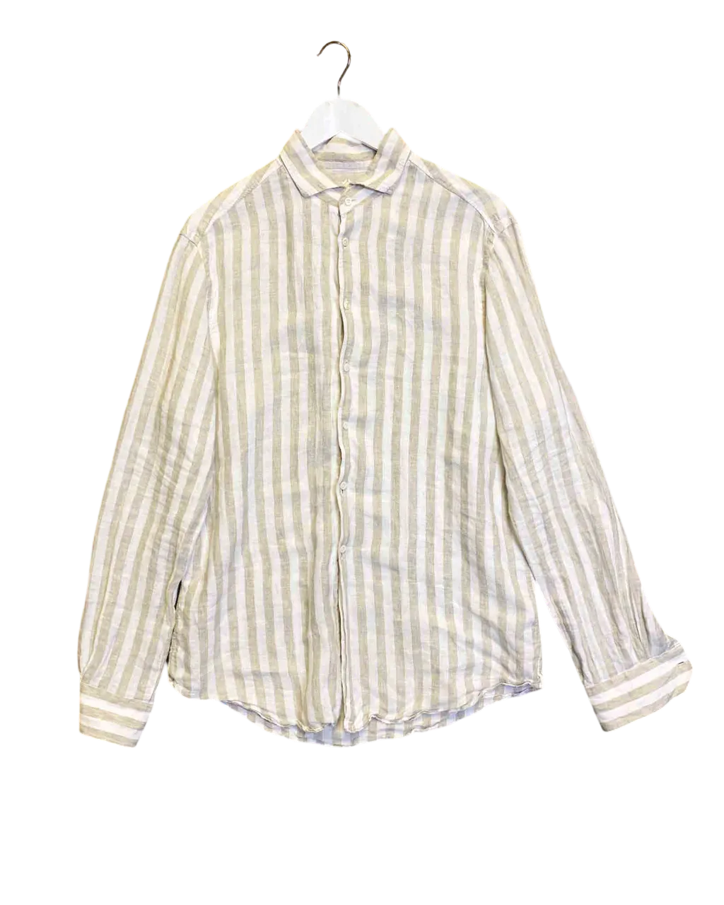 Size M (43) | Pal Zilieri Striped Linen Shirt