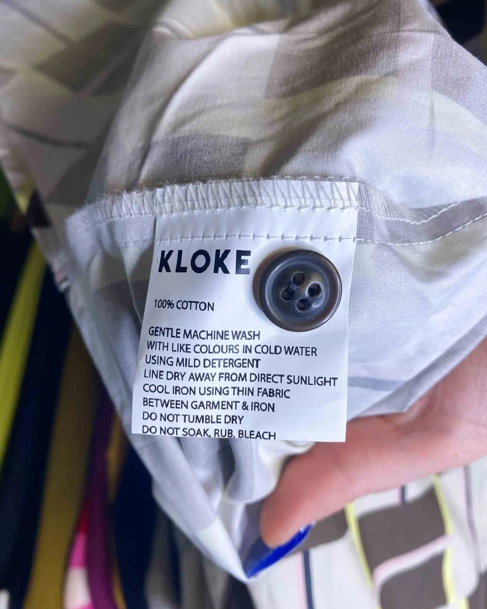 Size M | Kloke Geo Print Cotton Shirt