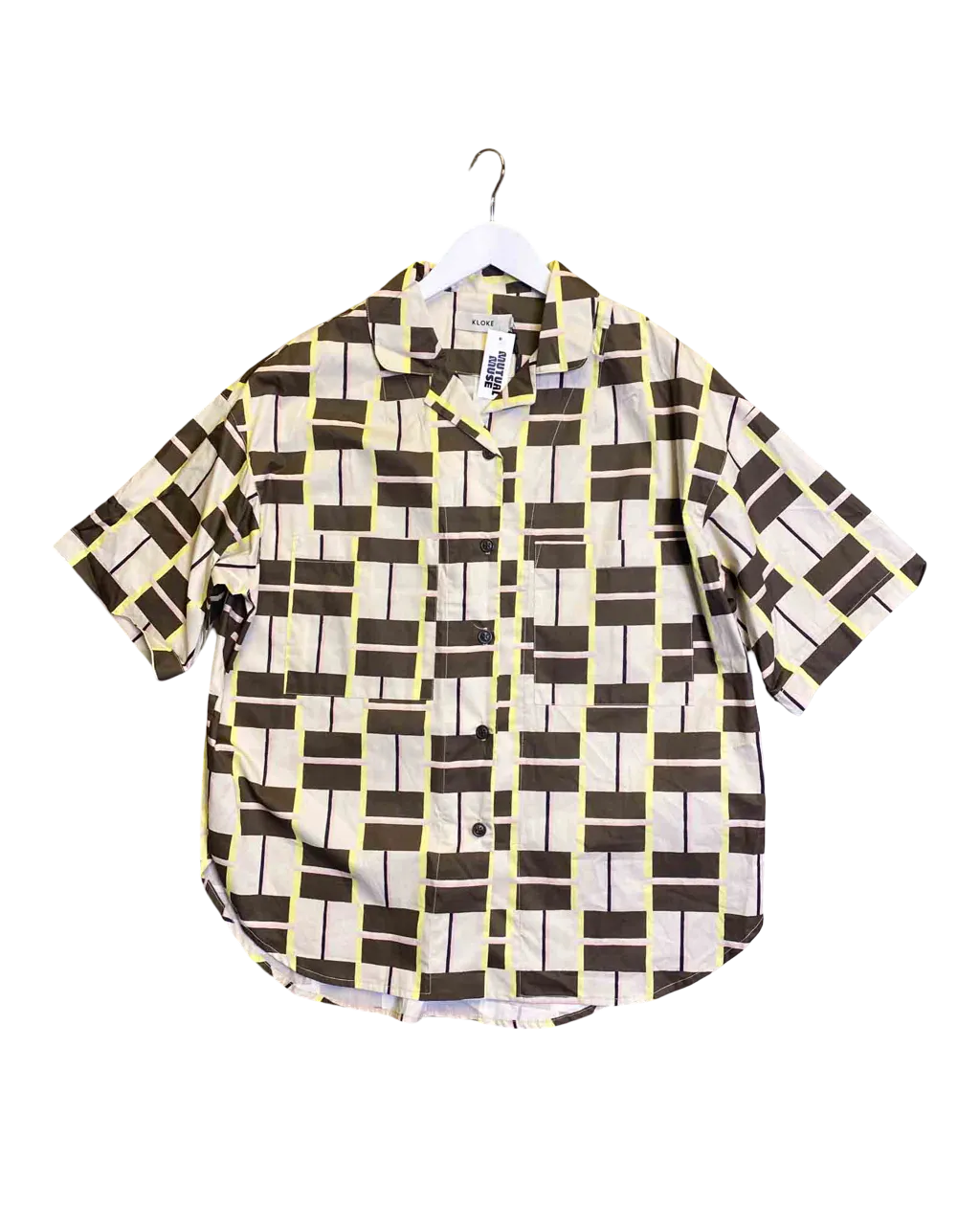 Size M | Kloke Geo Print Cotton Shirt