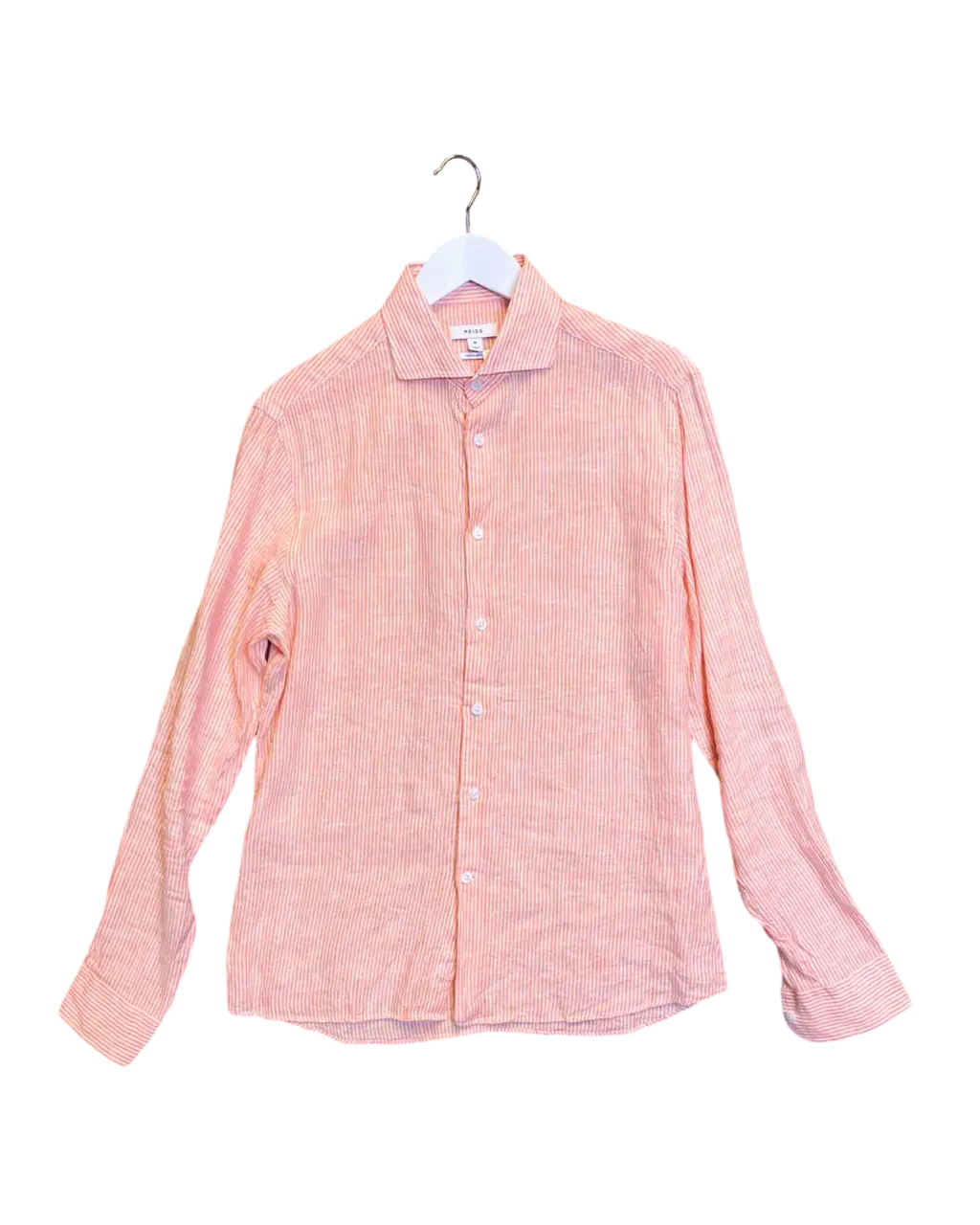 Size M | Reiss Striped Linen Shirt