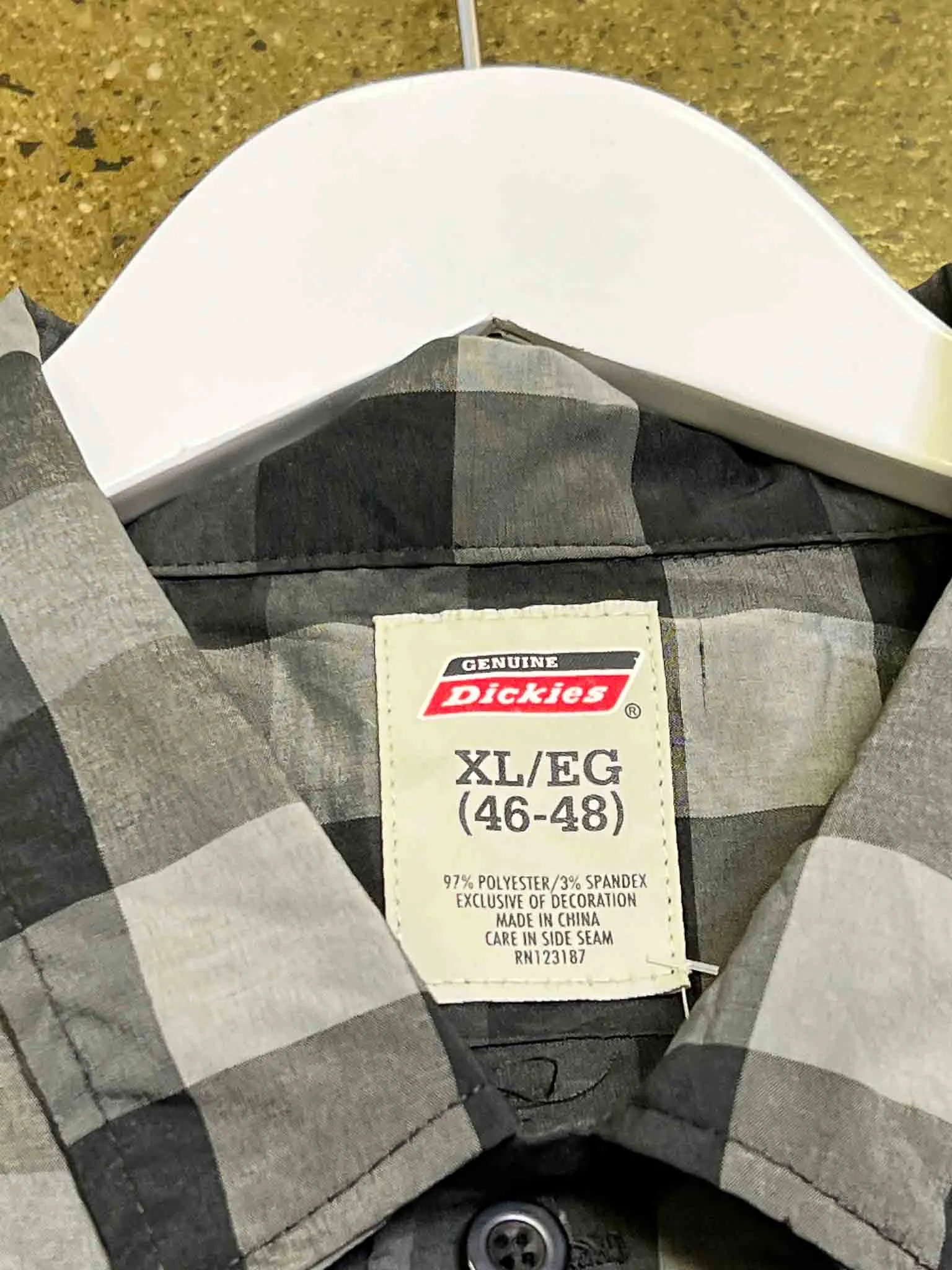 Size XL | Dickies Grey Check Shirt