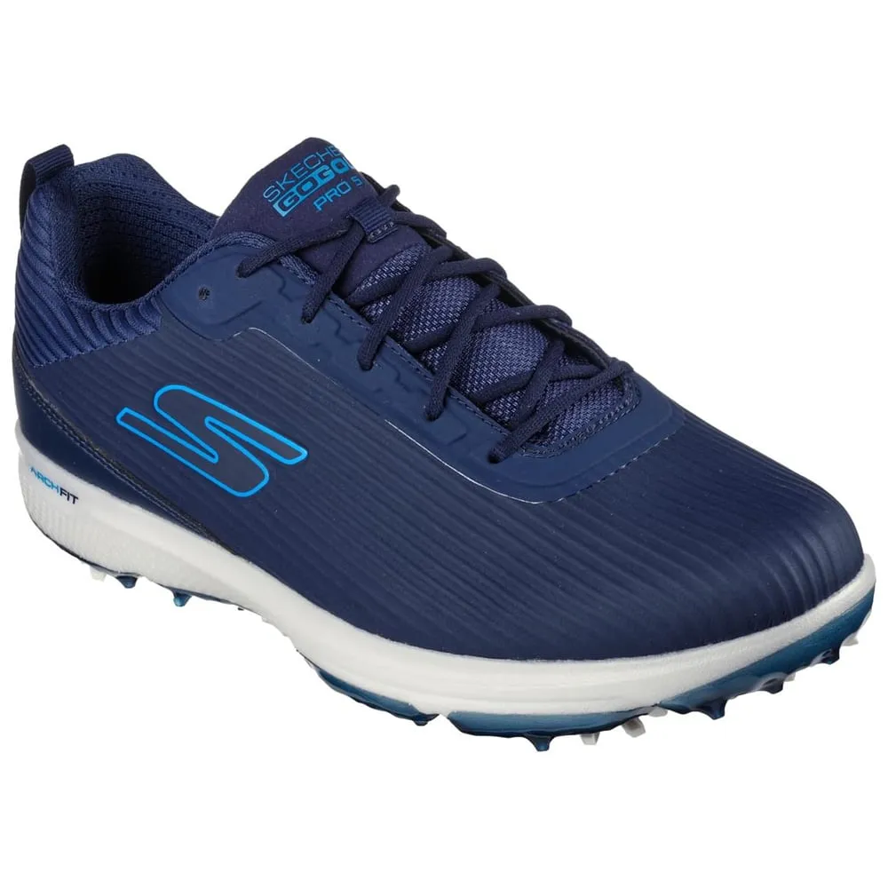 Skechers Go Golf Pro 5 Hyper Spiked Waterproof Shoes - Navy/Blue