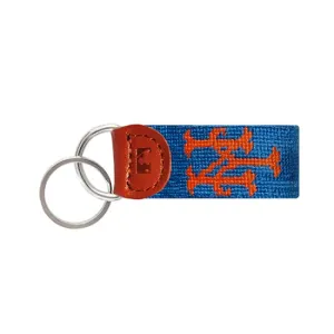 Smathers & Branson New York Mets Needlepoint Key Fob - Blue