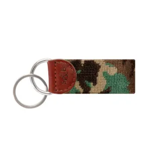 Smathers and Branson Camo Needlepoint Key Fob - Multi
