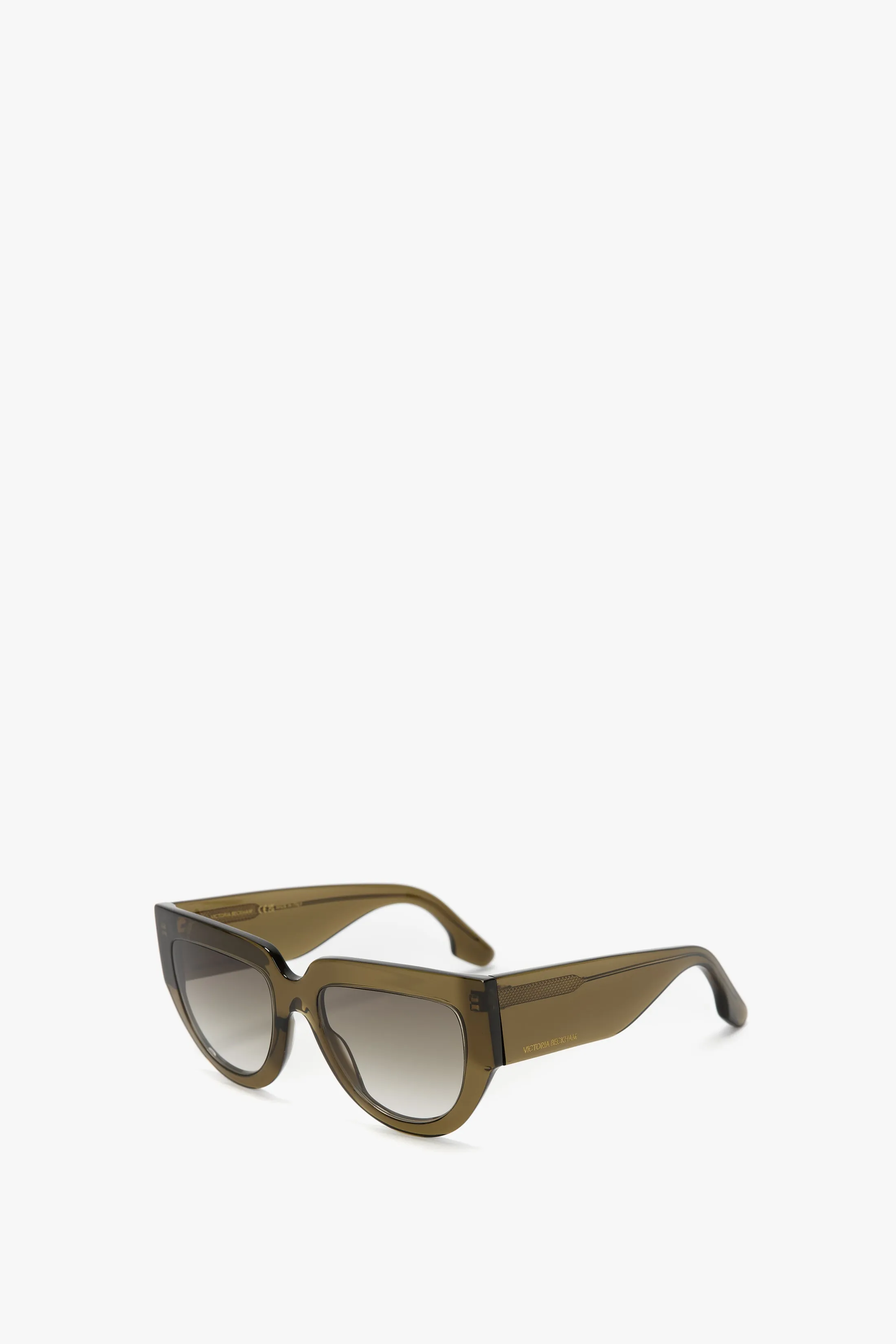 Soft Square Acetate Sunglasses In Khaki Victoria Beckham