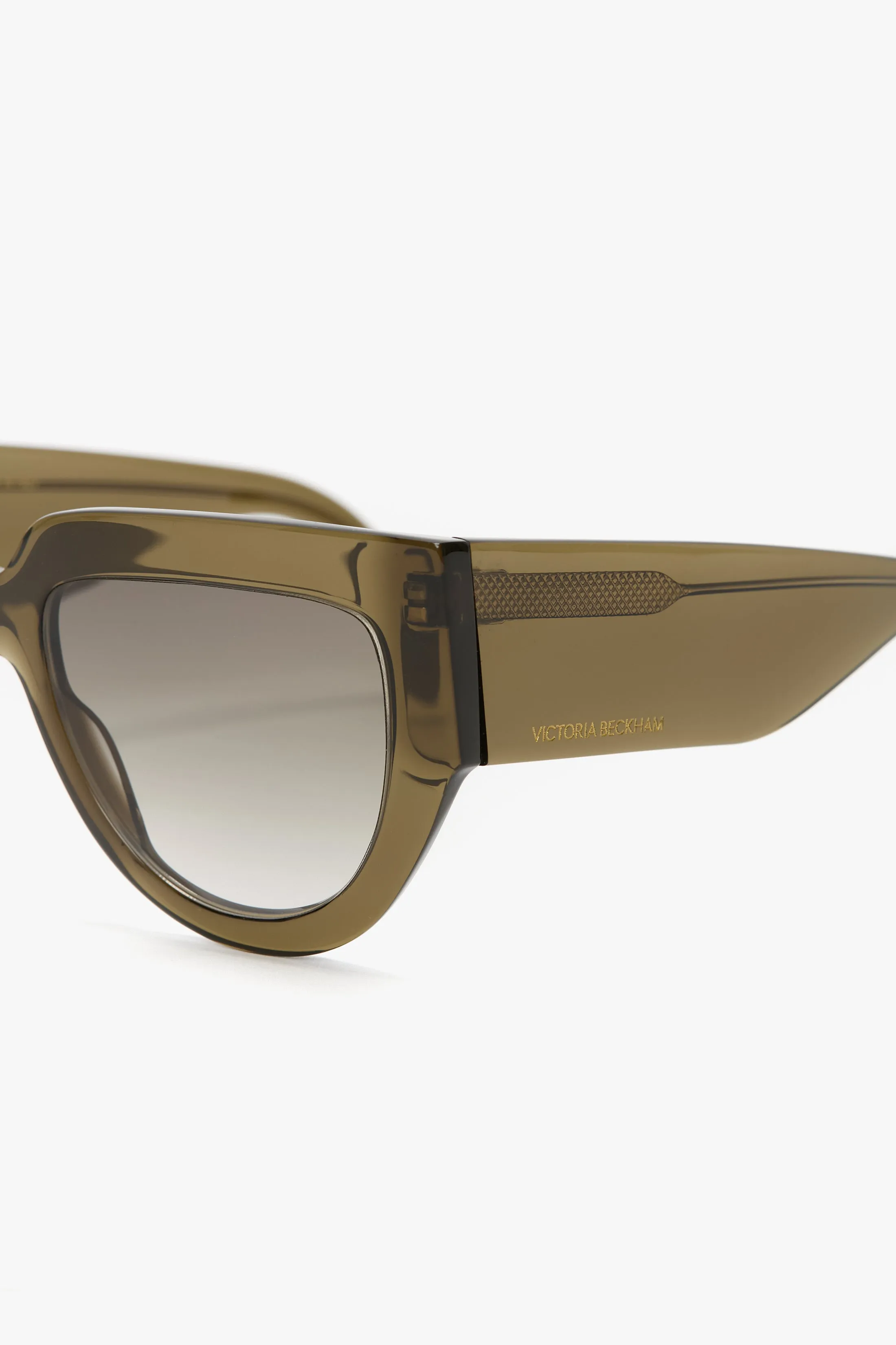 Soft Square Acetate Sunglasses In Khaki Victoria Beckham