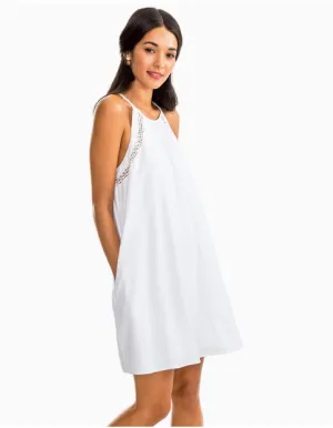 Southern Tide Christine Lace Inset Dress - White