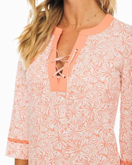 Southern Tide Hailey Printed Performance Tunic - Conch Shell