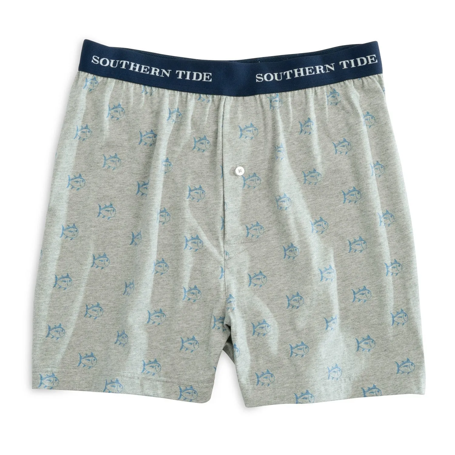 Southern Tide Jersey Knit Skipjack Boxer - Heathered Gray