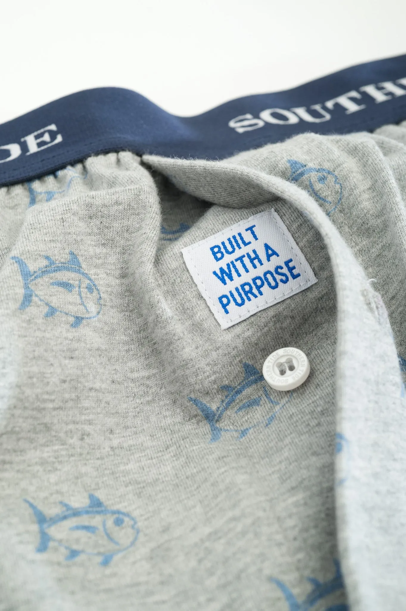 Southern Tide Jersey Knit Skipjack Boxer - Heathered Gray