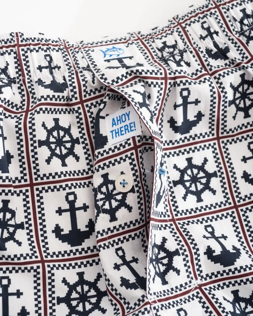 Southern Tide Men's Ahoy There Boxer Shorts - Coconut