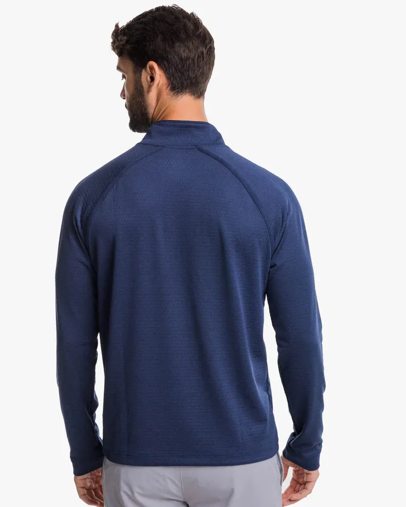 Southern Tide Men's Scuttle Heather Performance Quarter Zip - Heather True Navy