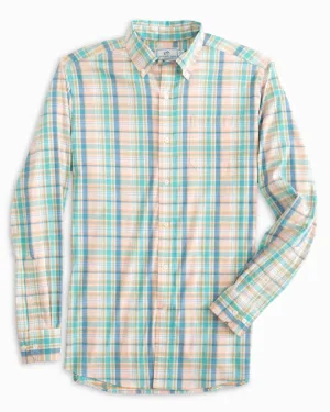 Southern Tide Men's Sky Valley Plaid Coastal Passage Sport Shirt - Rose Blush