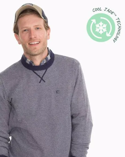 Southern Tide Pacific Highway Twill Crewneck Sweater - True Navy