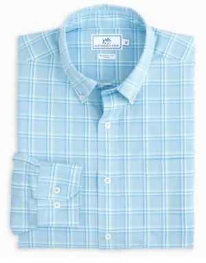 Southern Tide Roadstead Plaid Sport Shirt - Sky Blue