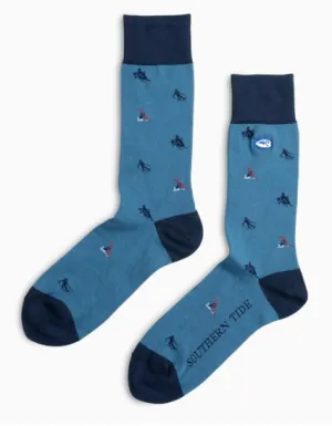 Southern Tide Tis The Ski-Son Socks - French Lilac