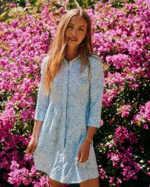 Southern Tide Women's Cara Brrr Forever Floral Dress - Sky Blue