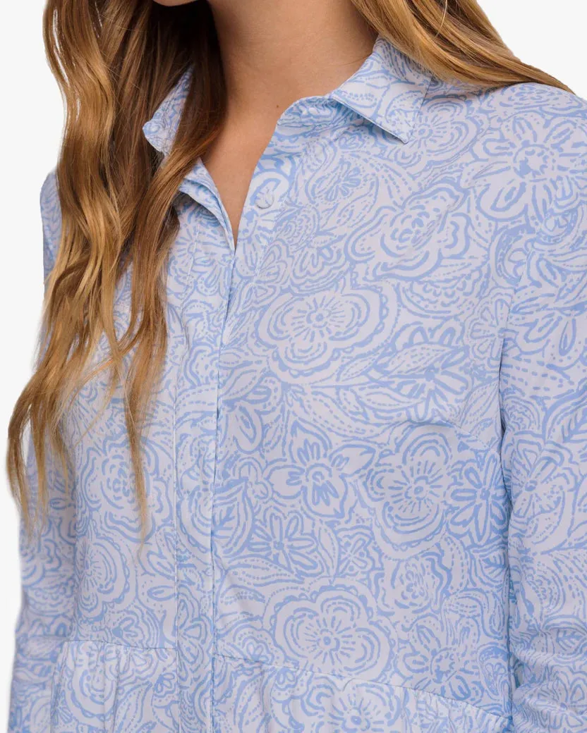 Southern Tide Women's Cara Brrr Forever Floral Dress - Sky Blue
