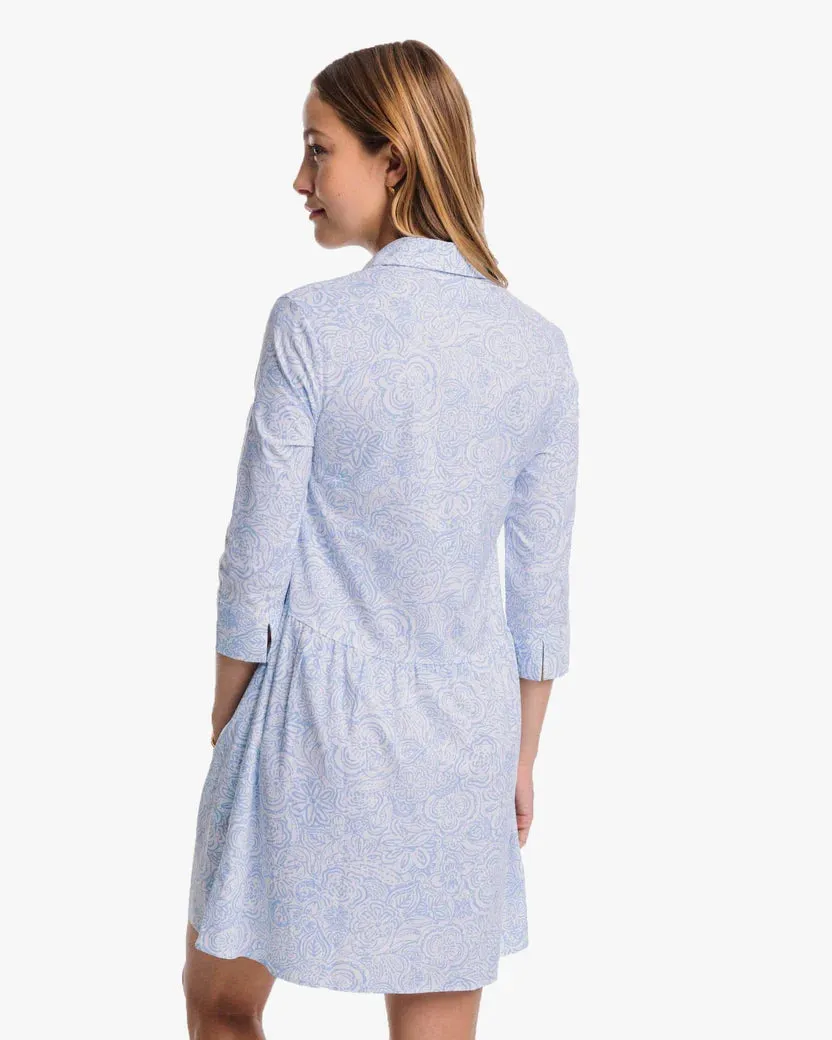 Southern Tide Women's Cara Brrr Forever Floral Dress - Sky Blue