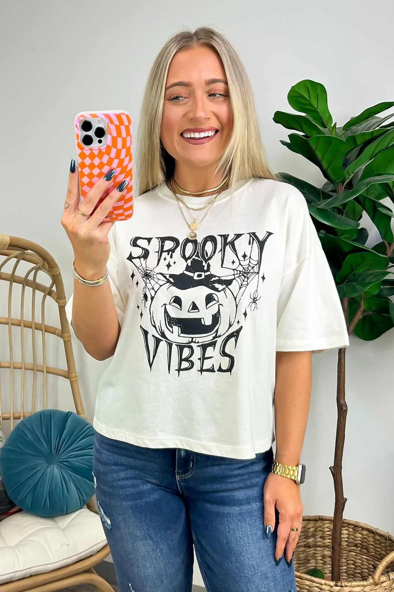 Spooky Vibes Relaxed Graphic Tee - FINAL SALE