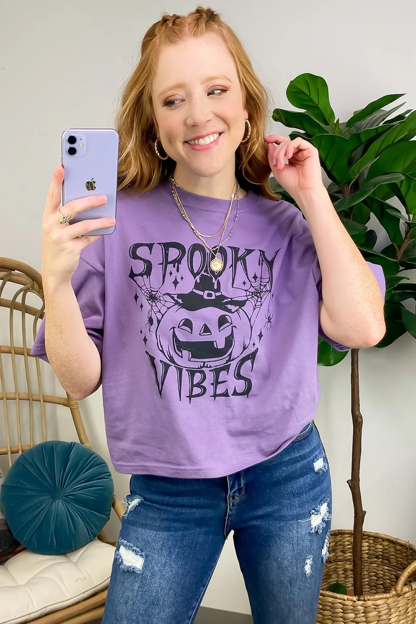 Spooky Vibes Relaxed Graphic Tee - FINAL SALE