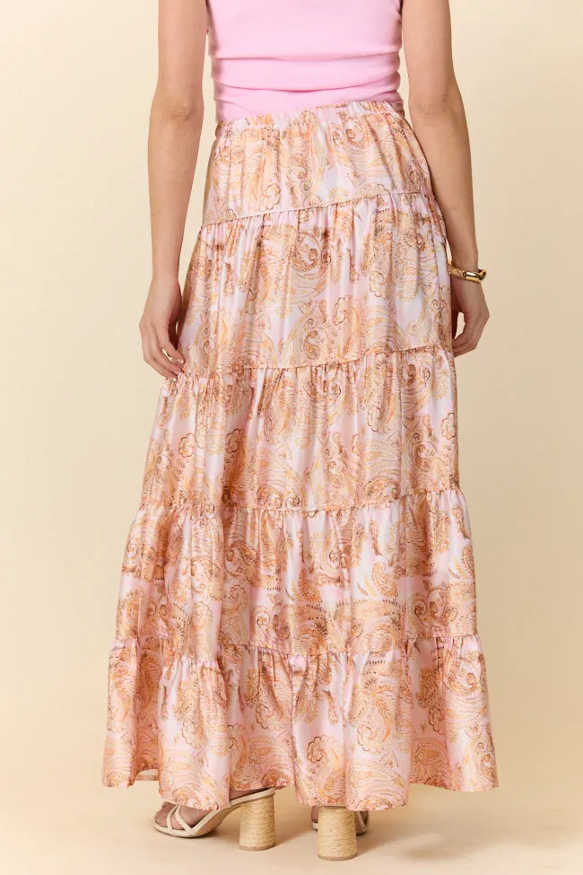 Sunlit Blossoms Bandana Printed Maxi Skirt