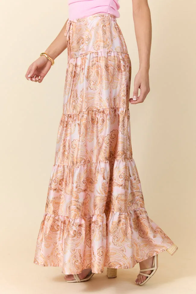 Sunlit Blossoms Bandana Printed Maxi Skirt