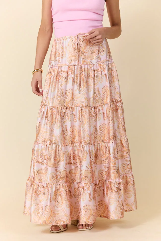 Sunlit Blossoms Bandana Printed Maxi Skirt