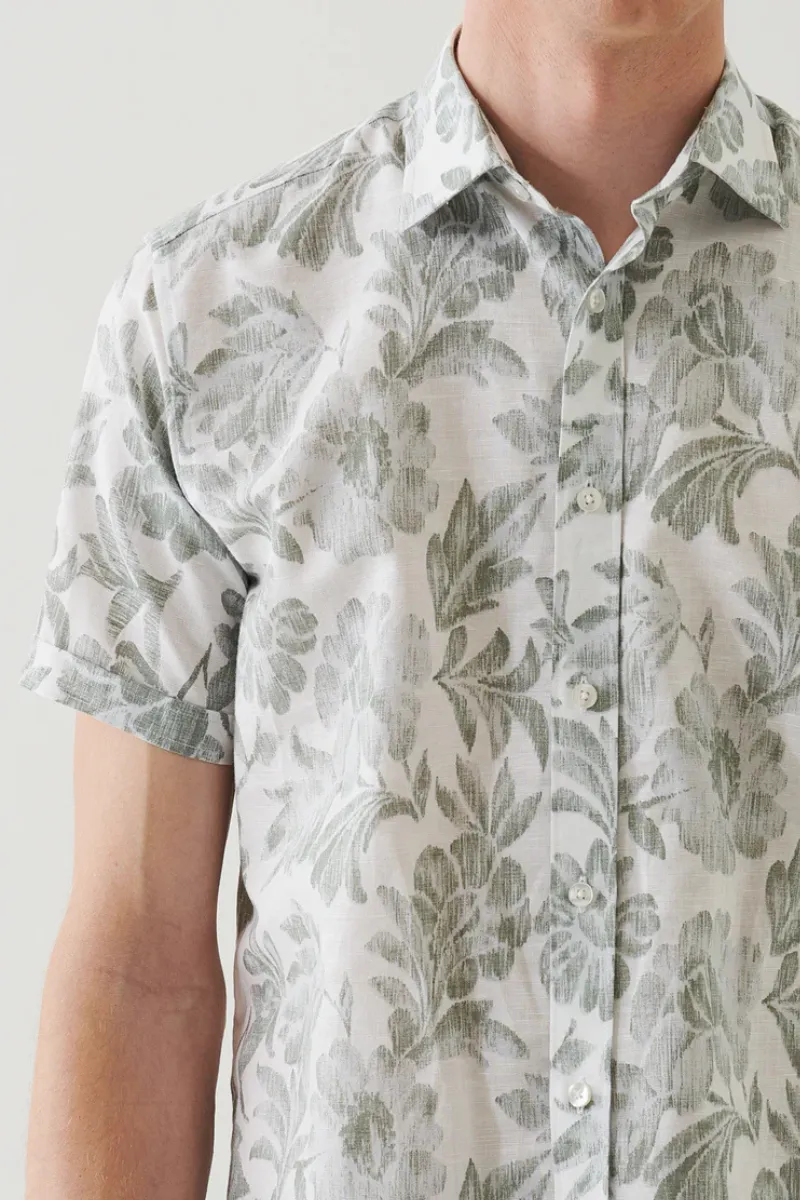 Tropical Linen Printed Shirt