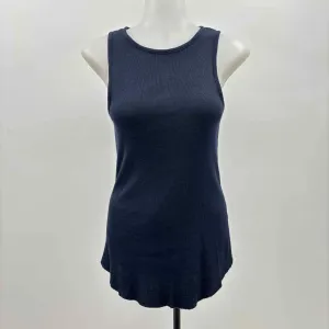 Vince Women's Size L Navy Ribbed Sleeveless Shirt