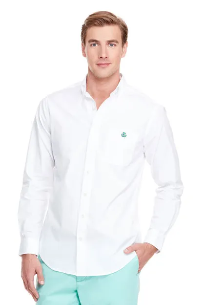 Vineyard Vines Lucky Clover Slim Tucker Shirt - White Cap