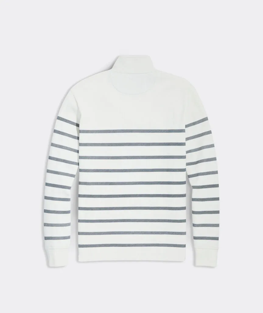 Vineyard Vines Men's Breton Stripe Saltwater Quarter-Zip -  Nautical Navy