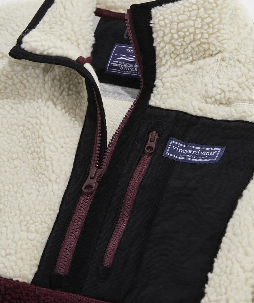 Vineyard Vines Men's Sherpa SuperShep Quarter-Zip - Crimson