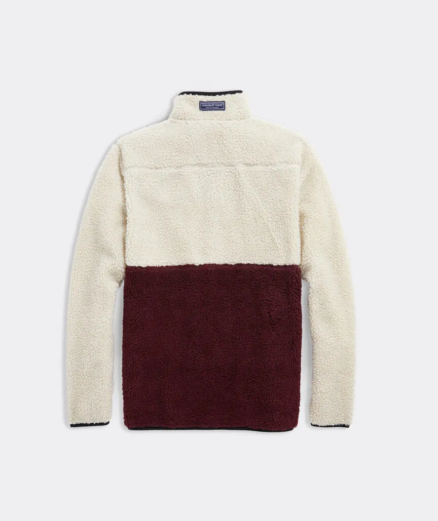 Vineyard Vines Men's Sherpa SuperShep Quarter-Zip - Crimson