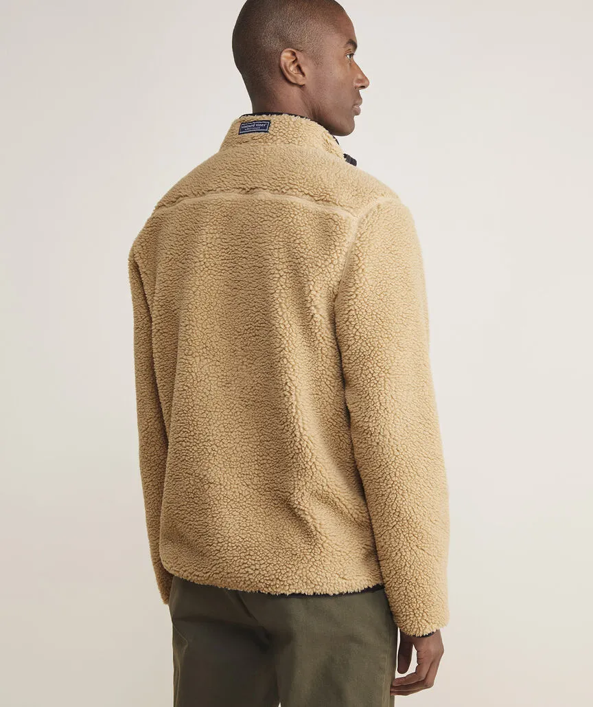 Vineyard Vines Men's Sherpa SuperShep Quarter-Zip - Officer Khaki