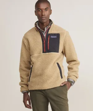 Vineyard Vines Men's Sherpa SuperShep Quarter-Zip - Officer Khaki
