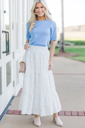 Wandering Way Cream Floral Medallion Midi Skirt